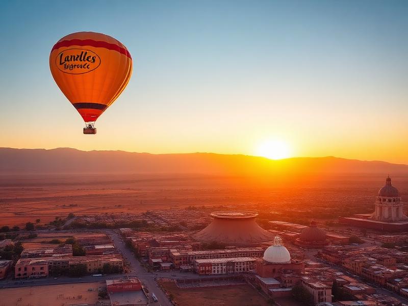 Hot air balloon ride over Marrakech at sunrise