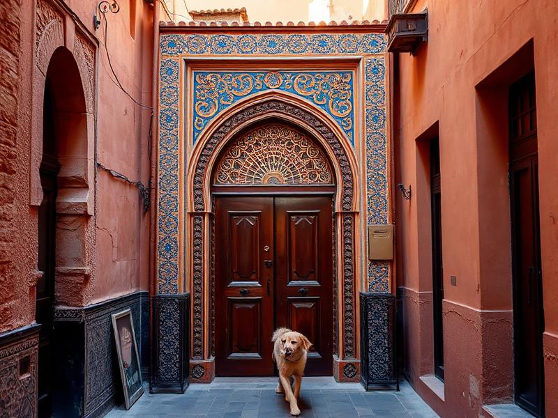 Marrakech medina streets and architecture